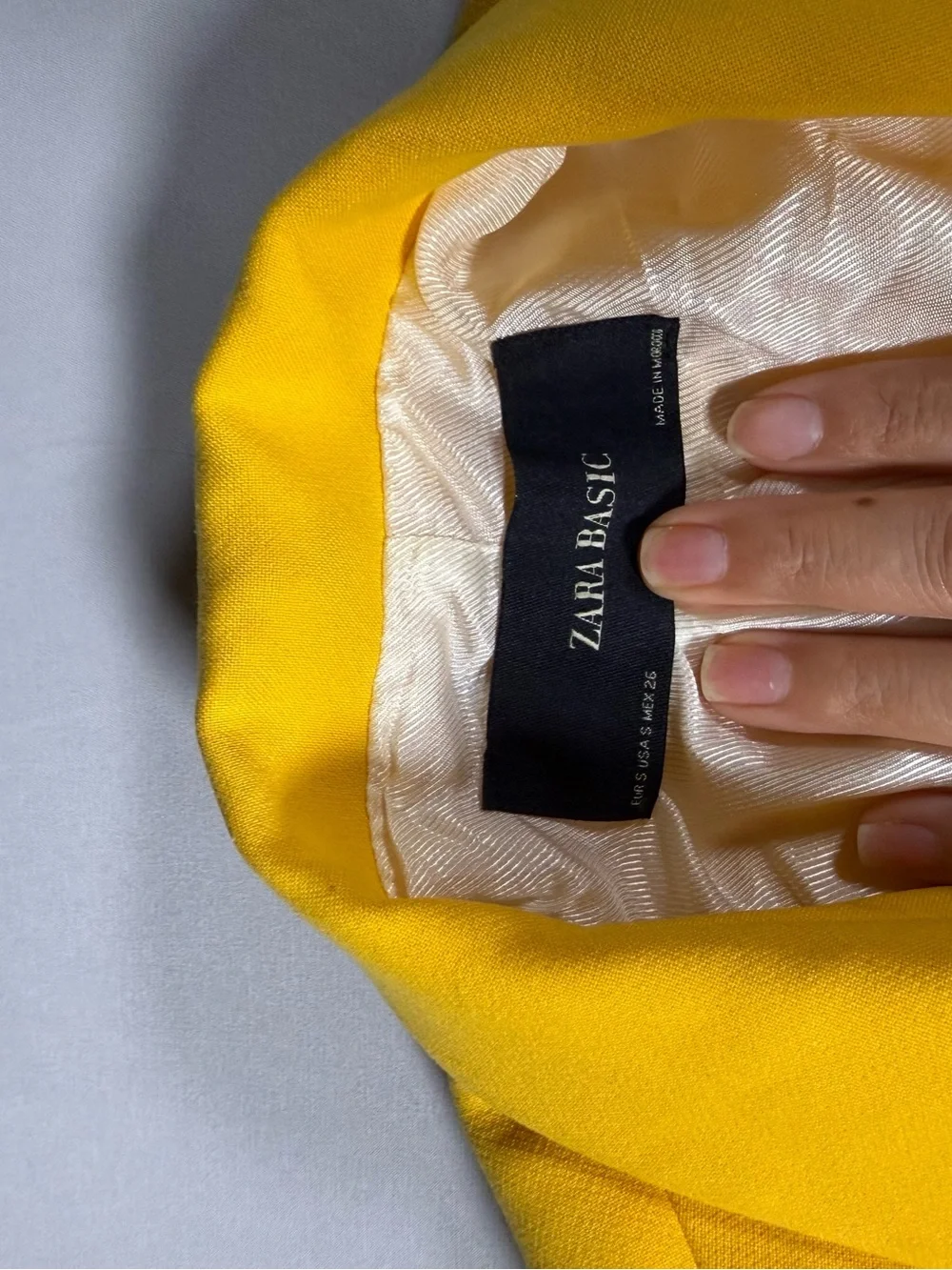 Zara Bright Yellow Double-Breasted Blazer